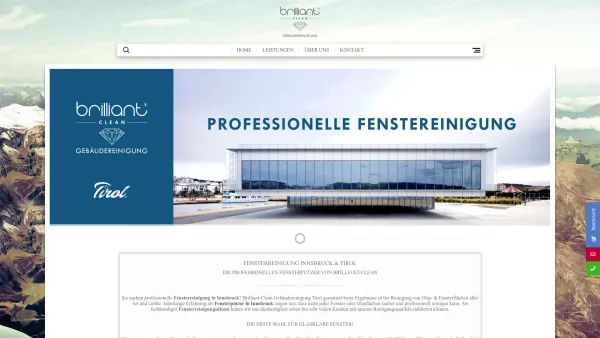 Website Screenshot: Fensterreinigung Innsbruck & Tirol - Fensterreinigung Innsbuck in Tirol | Brilliant-Clean Gebäudereinigung - Date: 2023-06-26 10:26:41