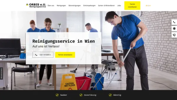 Website Screenshot: ORBIS e.U. Reinigungsservice - Ihre Reinigungsfirma in Wien | Orbis Reinigungsservice - Date: 2023-06-14 10:44:45