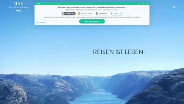 Website Screenshot: MS Reisegesellschaft mbH - Front Page - MS6 - Date: 2023-06-26 10:19:56