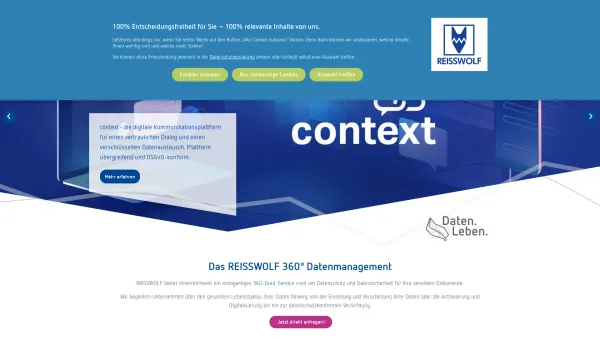 Website Screenshot: REISSWOLF Innsbruck - Das REISSWOLF 360° Datenmanagement | REISSWOLF Österreich - Date: 2023-06-15 16:02:34