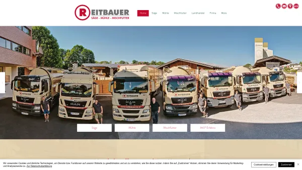 Website Screenshot: Reitbauer Betriebs und Handels GmbH - Reitbauer Vestenthal. Säge, Mühle, Mischfutter, Landhandel - Date: 2023-06-15 16:02:34