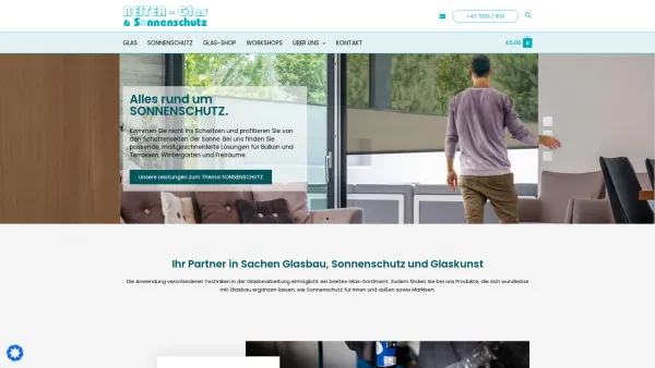 Website Screenshot: Reiter-Glas Meisterbetrieb - Reiter Glas | Ihr Partner in Sachen Glas, Sonnen- & Insektenschutz - Date: 2023-06-14 10:44:45
