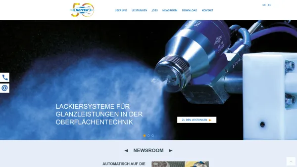 Website Screenshot: REITER GmbH Co. KG Pberflächentechnik - Reiter: Automatische Oberflächentechnik aus Winnenden - Date: 2023-06-26 10:19:58