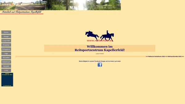 Website Screenshot: Reitsportzentrum Kapellerfeld - Reitschule und Reitsportzentrum Kapellerfeld - Date: 2023-06-26 10:19:58