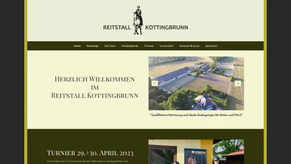 Website Screenshot: Reitsportanlage Kottingbrunn Karin Reitstall Kottingbrunn - Home - Date: 2023-06-14 10:44:45
