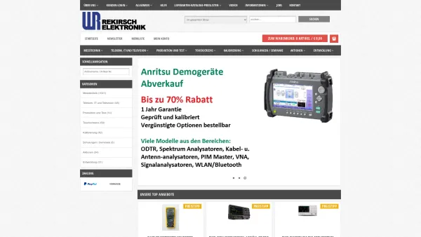 Website Screenshot: Rekirsch Elektronik - Rekirsch Elektronik - Ihr Partner für Messtechnik, Telekommunikation und Touchscreens - Date: 2023-06-15 16:02:34