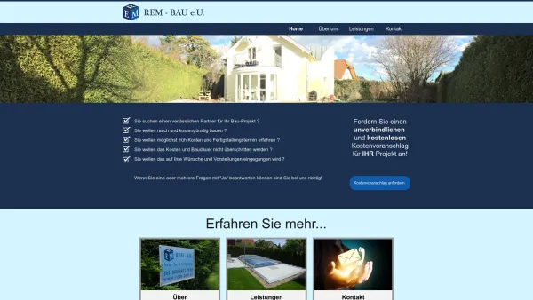 Website Screenshot: REM-BAU e.U. - REM-BAU | Umbau & Sanierung | Möllersdorf, Niederösterreich | Home - Date: 2023-06-26 10:19:59