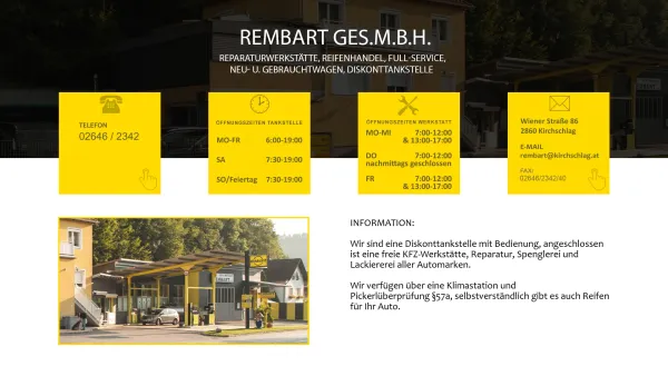 Website Screenshot: Herzlichbei Rembart KFZ - REMBART KFZ - Date: 2023-06-26 10:19:59