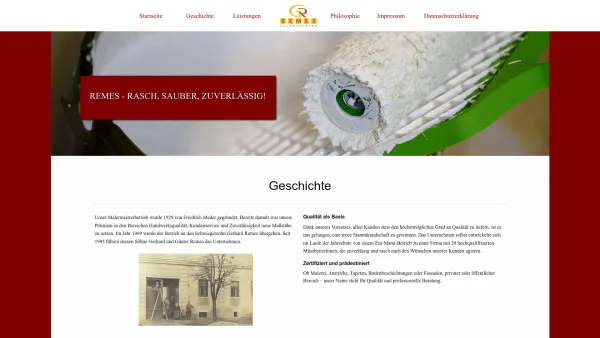 Website Screenshot: Gerhard Remes Gesellschaft Malermeister Remes - Remes - Malermeister - Date: 2023-06-26 10:20:01