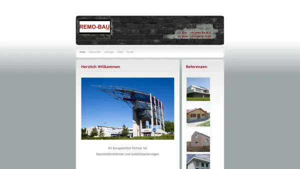 Website Screenshot: REMO-BAU GmbH - Home - REMO-BAU GmbH - Date: 2023-06-26 10:20:01