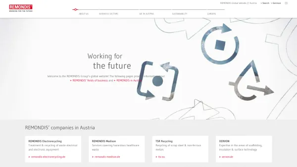 Website Screenshot: REMONDIS Austria default - Welcome // REMONDIS Global Website // Austria - Date: 2023-06-26 10:20:01