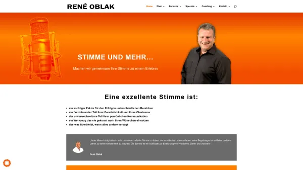 Website Screenshot: Rene Oblak Tonstudio Produzent Arrangeur Musiker - René Oblak - machen wir Ihre Stimme zum Erlebnis - Date: 2023-06-26 10:20:01