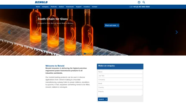 Website Screenshot: Renold GmbH - Manufacturer of Chain, Gears and Couplings - Renold Plc - Date: 2023-06-26 10:20:01