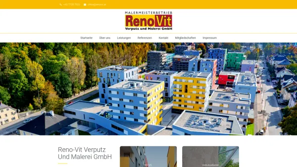 Website Screenshot: Reno-Vit Verputz und Malerei GmbH - Startseite - Reno-Vit Verputz u. Malerei GmbH - Date: 2023-06-14 10:44:48