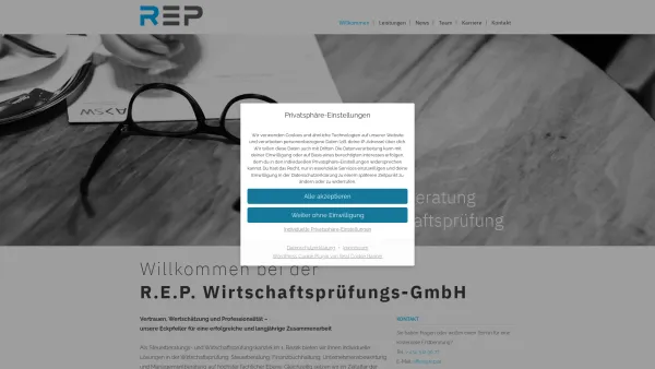Website Screenshot: R.E.P. Buchprüfungs u REP - R.E.P. Wirtschaftsprüfungs-GmbH – Steuerberatungs- und Wirtschaftsprüfungs-Kanzlei - Date: 2023-06-26 10:20:02