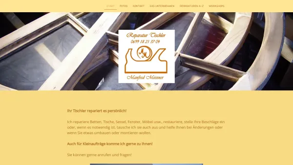 Website Screenshot: Manfred Meixner Reparatur Tischler - Möbel - reparaturtischlers Webseite! - Date: 2023-06-26 10:26:41
