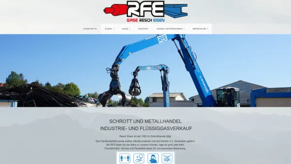 Website Screenshot: RFE  Gase GmbH - RFE-Gase GmbH | Schrott & Metalle | Industrie- & Propangas - Date: 2023-06-14 10:38:10