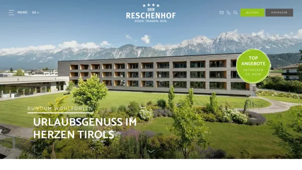 Website Screenshot: Landhotel Reschenhof Gastronomie GmbH - Landhotel Reschenhof bei Innsbruck - Resort für Genuss, Urlaub & Seminare - Landhotel Reschenhof - Date: 2023-06-26 10:20:02