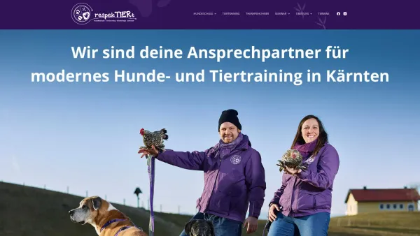 Website Screenshot: respekTIERt - Hunde- und Tiertraining in Kärnten - respekTIERt - Date: 2023-06-15 16:02:34