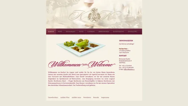 Website Screenshot: Restaurant Kardos - Restaurant Kardos - Wien - KARDOS - Date: 2023-06-26 10:20:05