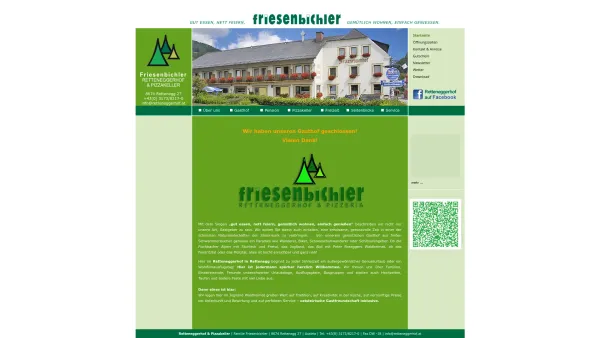 Website Screenshot: Friesenbichler | Retteneggerhof & Pizzeria - Friesenbichler | Retteneggerhof & Pizzeria – Rettenegg – Joglland – Waldheimat - Date: 2023-06-15 16:02:34