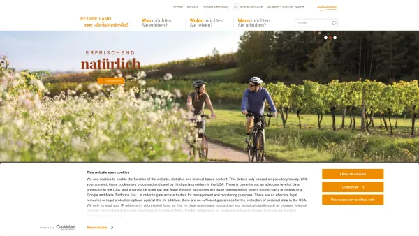 Website Screenshot: Retzer Land GmbH - Retzer Land - Alles mit der Zeit - Date: 2023-06-26 10:20:05