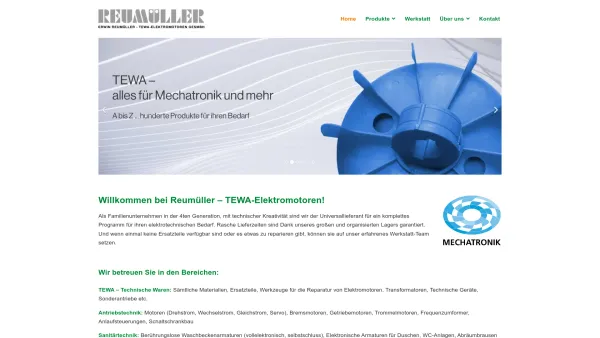 Website Screenshot: Erwin Reumüller TEWA Elektromotorengesellschaft Reumüller TEWA Elektromotore - Erwin Reumüller - TEWA Elektromotoren – Home - Date: 2023-06-26 10:20:05