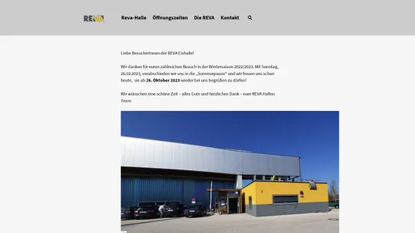 Website Screenshot: REVA Halle Regionale Planungs und EntwicklungsgesmbH. sporthalle eishalle technologiezentrm - Reva-Halle Vöcklabruck - Date: 2023-06-26 10:20:05