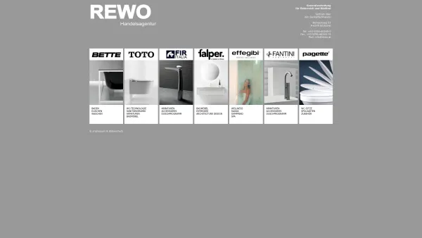 Website Screenshot: REWO-Handelsagentur - REWO - Handelsagentur Sanitärfachhandel - Date: 2023-06-15 16:02:34