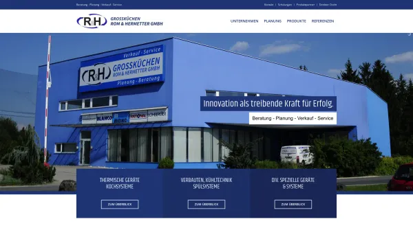 Website Screenshot: Rom & Hermetter GmbH - ROM Großküchen & Gastronomiegeräte – Großgastronomie - Date: 2023-06-26 10:20:05