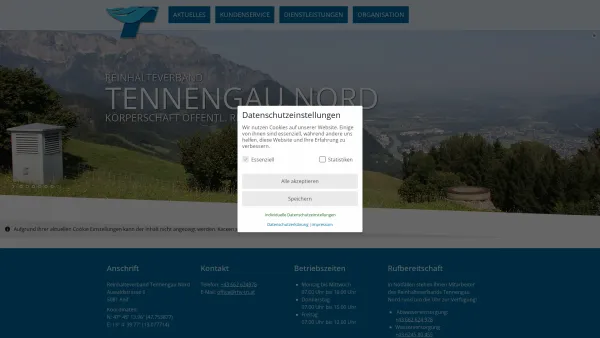 Website Screenshot: Reinhalteverband Tennengau Nord - RHV Tennengau Nord - Home - Date: 2023-06-14 10:44:48