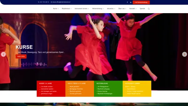 Website Screenshot: RhythmikStudio Institut für musisch-kreative Bildung Wien - Musik, Tanz und Rhythmik für Kinder - RhythmikStudio - Date: 2023-06-15 16:02:34