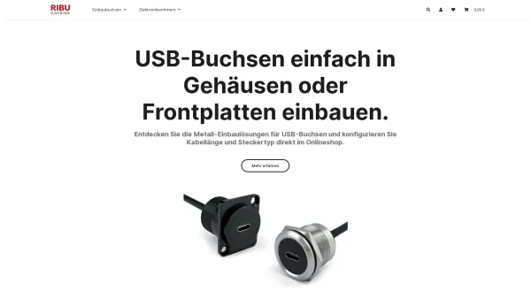 Website Screenshot: RIBU Elektronik Gesellschaft m.b.H.; - RIBU Elektronik | USB- und MicroSD-Einbaulösungen - Date: 2023-06-15 16:02:34