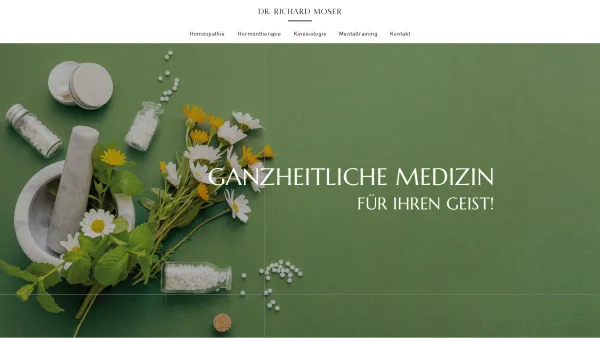 Website Screenshot: Dr. Richard Moser - Dr. Richard Moser – Sanfte Medizin für Körper und Seele - Date: 2023-06-26 10:20:08