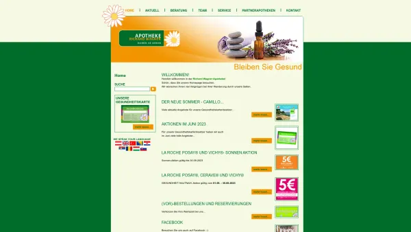 Website Screenshot: Richard-Wagner-Apotheke Mag pharm Jochen RichardWagneApotheke - Home | Richard Wagner Apotheke - Date: 2023-06-26 10:20:08