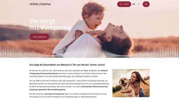 Website Screenshot: Richter Pharma AG - Versorgt mit Vorsprung | Richter Pharma AG | Richter Pharma AG - Date: 2023-06-26 10:20:08