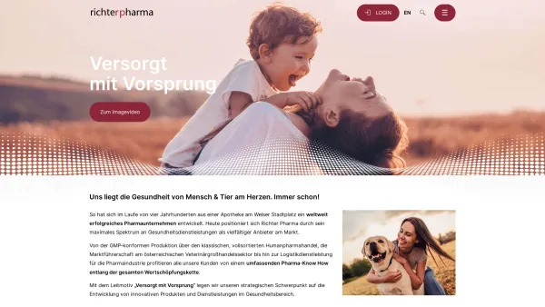 Website Screenshot: Richter-Pharma AG - Versorgt mit Vorsprung | Richter Pharma AG | Richter Pharma AG - Date: 2023-06-26 10:20:08