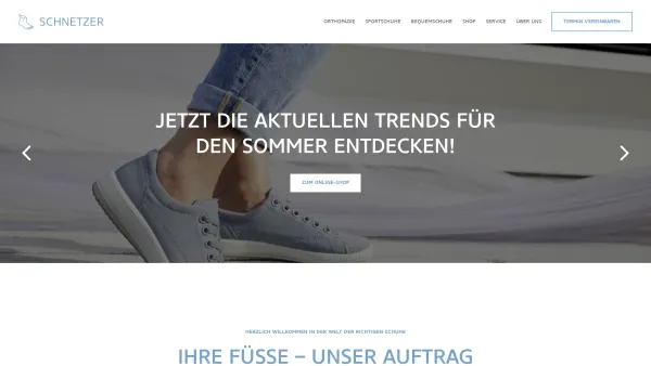 Website Screenshot: SCHNETZER Richtige Schuhe - Home - Schnetzer – Richtige Schuhe - Date: 2023-06-26 10:20:08