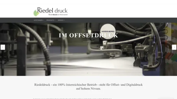 Website Screenshot: Riedeldruck OHG - www.riedeldruck.at – Riedel druckt im Weinviertel - Date: 2023-06-26 10:20:08
