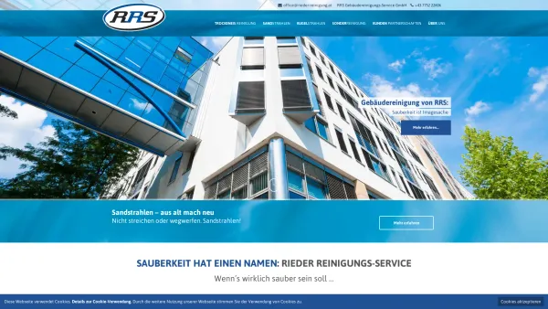 Website Screenshot: RRS Gebäudereinigungs-Service GmbH - Sandstrahlen und Trockeneisreinigung in Oberösterreich - RRS - Date: 2023-06-26 10:20:08