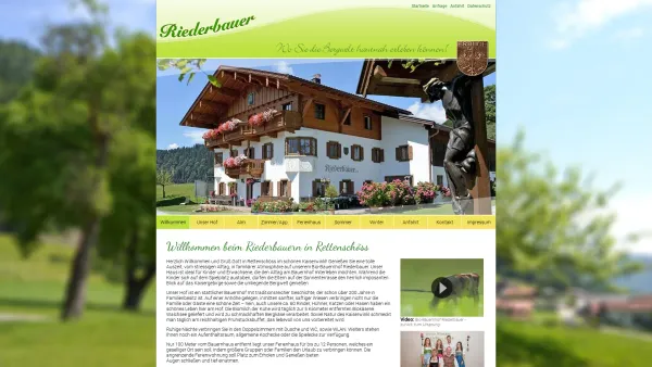Website Screenshot: Ferienwohnungen Riederbauer Kufsteiner Land -  Willkommen - Riederbauer in Rettenschöss - Date: 2023-06-15 16:02:34