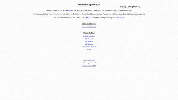 Website Screenshot: InformationsLogistikService Dipl. Ing. Ludwig Riedl e.U. - InformationsLogistikService - Date: 2023-06-26 10:20:08