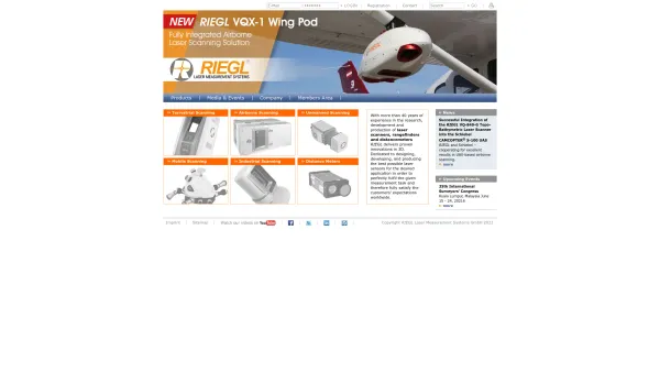 Website Screenshot: RIEGL Laser Measurement Systems GmbH - RIEGL - RIEGL Laser Measurement Systems - Date: 2023-06-26 10:20:08