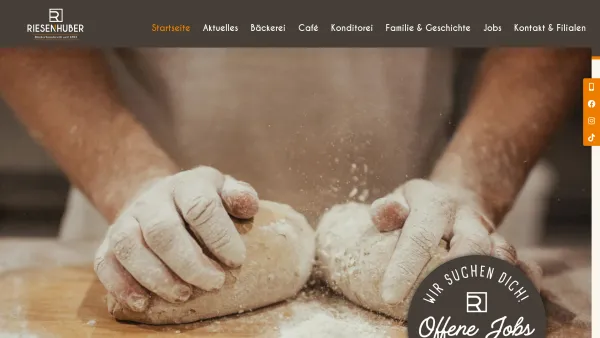 Website Screenshot: Riesenhuber Bäckerei Konditorei Café - Startseite - Riesenhuber | Bäckerei - Konditorei - Café - Date: 2023-06-26 10:20:09