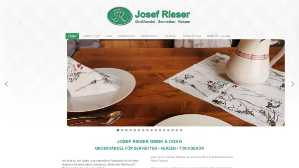 Website Screenshot: Josef Rieser GmbH Co. Großhandel Rieser - Willkommen - RIESER GROSSHANDEL MAYRHOFEN ZILLERTAL - Date: 2023-06-26 10:20:09