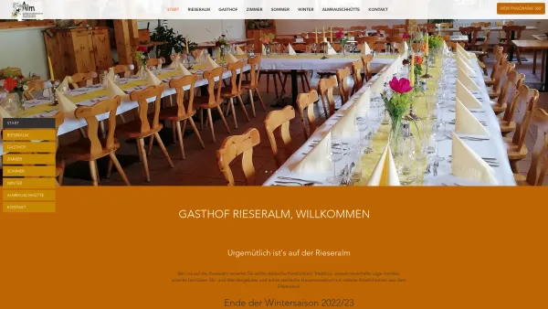 Website Screenshot: Rieseralm Fam. Stocker - Rieseralm | Gasthof Rieseralm | Steiermark - Date: 2023-06-26 10:20:09