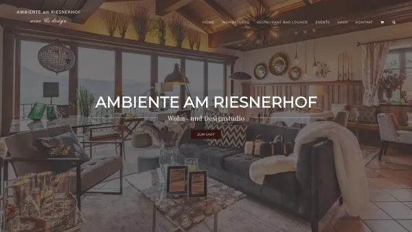 Website Screenshot: Riesnerhof Mostheuriger und Wirtshaus Andreas Landauer - Riesnerhof | Ambiente am Riesnerhof | Wohn- und Designstudio – Möbel | Design | Ambiente | Mondsee - Date: 2023-06-26 10:20:09