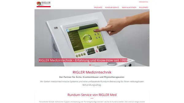 Website Screenshot: bei Rigler Medizintechnik - Rigler Medizintechnik | Medizinprodukte | Medizinsoftware - Linz - Date: 2023-06-26 10:20:09