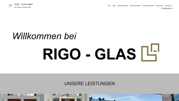 Website Screenshot: Rigo-Liebentritt Rigo Glas - Glaserei | RIGO - GLAS GmbH - Date: 2023-06-26 10:20:09