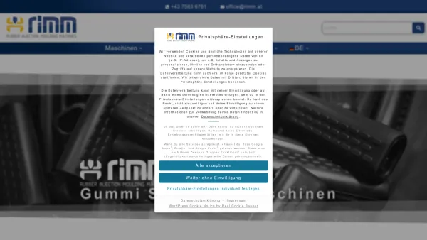 Website Screenshot: RIMM Rubber Injection Machine Mayerhofer - RIMM Rubber Injection Moulding Machine| Gummispritzgießmaschinen - Date: 2023-06-15 16:02:34